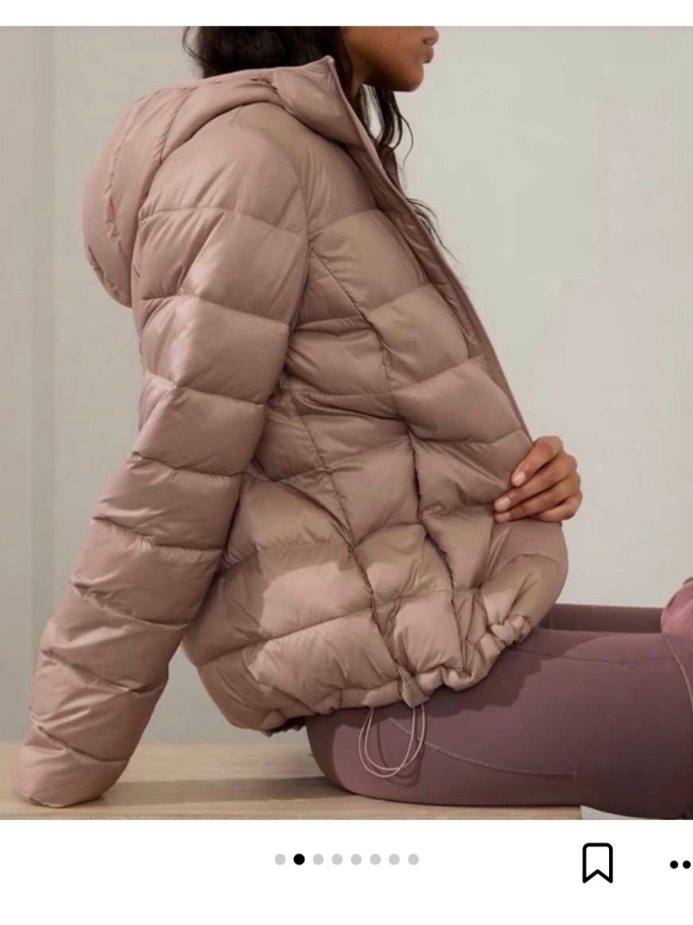 NWT Athleta Aire  Puffer Jacket with Hood size Large - Picture 6 of 7